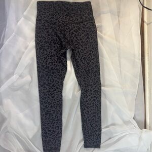 Athleta Black and Gray Animal Print Leggings